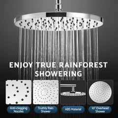 Cefito High-Pressure Shower Heads with Anti-burst 1.5m Hose & 304 S.S Rail