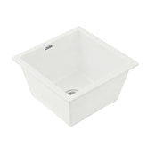 Cefito Kitchen Sink 38x38cm Granite Stone Sink Single Bowl White