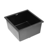 Cefito Kitchen Sink 45x45cm Granite Stone Sink Single Bowl Black