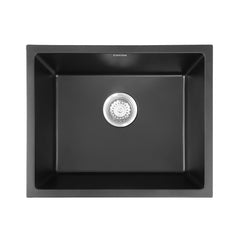 Cefito Kitchen Sink 55x45cm Granite Stone Sink Single Bowl Black