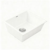 Cefito Kitchen Sink 55x45cm Granite Stone Sink Single Bowl White