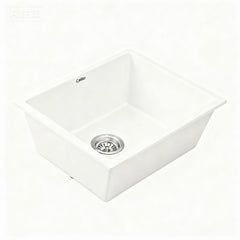 Cefito Kitchen Sink 55x45cm Granite Stone Sink Single Bowl White