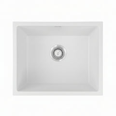 Cefito Kitchen Sink 55x45cm Granite Stone Sink Single Bowl White