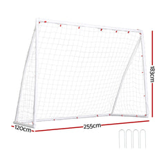 Everfit 8FT Soccer Football Goal Net UPVC Frame with PE Mesh Weatherproof Portable Goals for Backyard Training Competitive Play