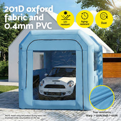 Giantz Inflatable Paint Booth 2.5X2.5X3M Inflatable Spray Booth with 550W