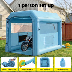 Giantz Inflatable Paint Booth 2.5X2.5X3M Inflatable Spray Booth with 550W
