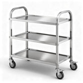 Cefito 3-Tier Stainless Steel Kitchen Trolley with Wheels 89X50X83cm