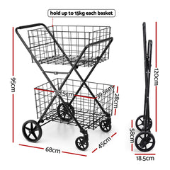 Emajin Foldable Shopping Trolley Cart