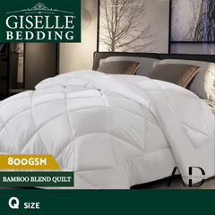 Giselle Bedding 800GSM Microfibre Bamboo Quilt Queen