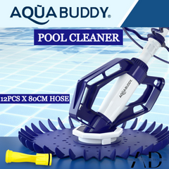 Aqua Buddy Pool Cleaner Automatic Vacuum Floor Climb Suction Swimming Hose 10M