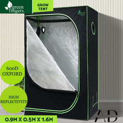 Green Fingers Grow Tent 90x50x160CM Hydroponics Kit Indoor Plant Room System