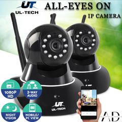 UL-tech 1080P Wireless IP Cameras Security WIFI Cam Black