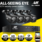 UL-tech CCTV Security System 4CH DVR 4 Cameras 1080p