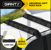 Universal Soft Car Roof Rack 116cm Kayak Luggage Carrier Adjustable Strap Black