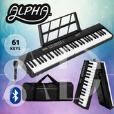 Alpha 61 Keys Foldable Electronic Piano Keyboard Digital Electric w/ Carry Bag