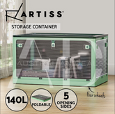 Artiss Storage Box Container Foldable Stackable 5 Sides Open Transparent 140L