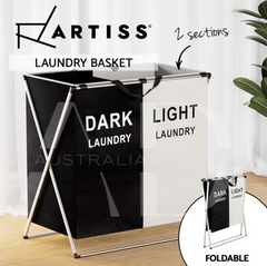 Artiss Laundry Basket Hamper Large Foldable Washing Free Delivery