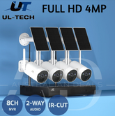 UL-tech Wireless Solar CCTV Security Cameras 4MP 8CH NVR