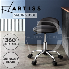 Artiss Salon Stool Swivel Chair Backrest Chairs
