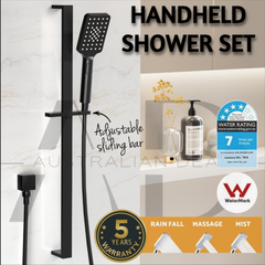 Handheld Shower Head Set 3.1'' High Pressure Black