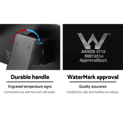 Cefito Bathroom Basin Mixer Tap Laundry Faucet Vanity Sink Swivel Black