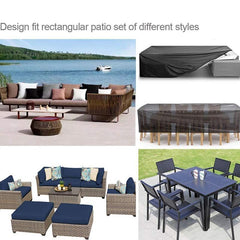 Waterproof Outdoor Furniture Cover For Garden Table And Chairs - 200X160X70Cm-1915196652830986244