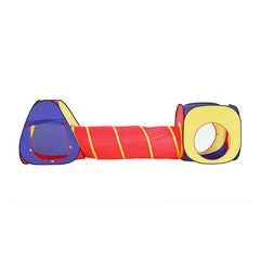 Keezi Kids Playhouse Play Tent Pop Up Teepee Castle Crawl Tunnel Outdoor Indoor
