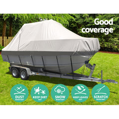Seamanship Boat Cover 17-19ft Trailerable Marine Jumbo 600D Grade Heavy Duty