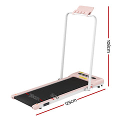 Everfit 2 in 1 Treadmill Electric Walking Pad Under Desk Home Gym Fitness 380mm
