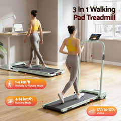 Everfit 3 in 1 Walking Pad Treadmill 12% Incline Under Desk Foldable Treadmills