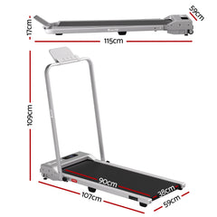 Everfit 3 in 1 Walking Pad Treadmill 12% Incline Foldable Under Desk Treadmills