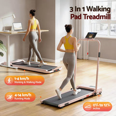 Everfit 3 in 1 Walking Pad Treadmill 12% Incline Under Desk Treadmills for Home