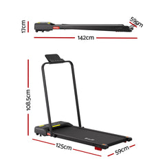 Everfit 3 in 1 Treadmill Electric Walking Pad Under Desk Office Home Gym Incline