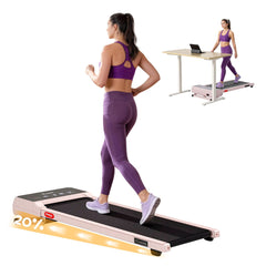 Everfit 3 in 1 Walking Pad Treadmill 20% Auto Incline Under Desk Treadmills for