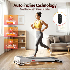 Everfit 3 in 1 Walking Pad Treadmill 20% Auto Incline Under Desk Treadmills for