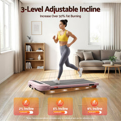 Everfit 3 in 1 Treadmill Electric Walking Pad with Incline Under Desk Home Gym