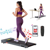 Everfit 2 in 1 Treadmill Electric Walking Pad Under Desk Home Gym Fitness 400mm Grey