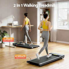 Everfit 2 in 1 Treadmill Electric Walking Pad Under Desk Home Gym Fitness 400mm