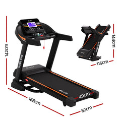 Everfit Treadmill Electric Auto Incline Home Gym Fitness Exercise Machine 490mm