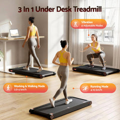 Everfit 4 in 1 Vibration Walking Pad Treadmill Under Desk Treadmills for Home