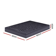 Giselle Bedding 3-Zone Pillowtop Mattress Topper 1000GSM for Back Pain Relief Washable with 45cm Deep Pocket Double