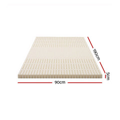 Giselle Bedding Latex Mattress Topper 5cm Single