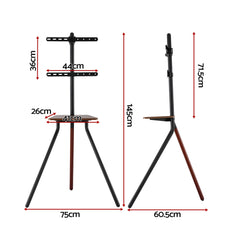 Artiss TV Stand Wooden Tray 24-55" Swivel Height Adjustable