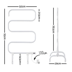 Devanti Heated Towel Rail Freestanding Wall Mounted Free Delivery