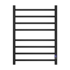 Devanti Heated Towel Rail 8 Square Bars with Timer Electric Heater Warmer Rack
