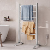 Devanti Electric Heated Towel Rail Rack 6 Bars with Timer Clothes Dry Warmer