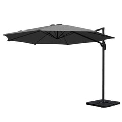 Instahut 3m Outdoor Umbrella w/Base Cantilever Beach Roma 360 Degree Tilt