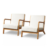 Artiss 2X Armchair Faux Fabric Beige