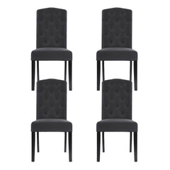 Artiss Dining Chairs Set of 4 Linen Parsons Chair Dark Grey