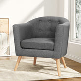 Artiss Armchair Tub Chair Grey Adora